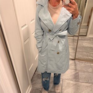 Rachel Zoe Sky Blue Trench Coat